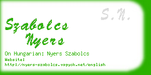 szabolcs nyers business card